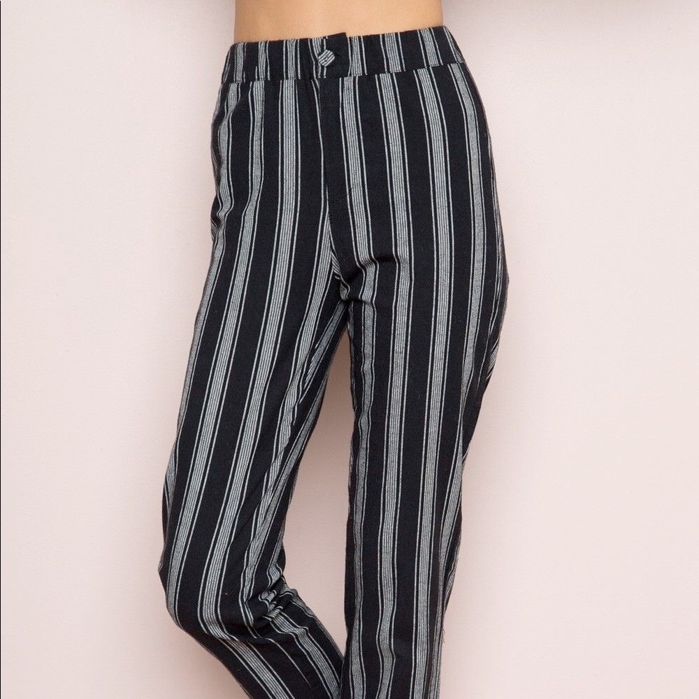 Brandy Melville striped black Tilden Pants